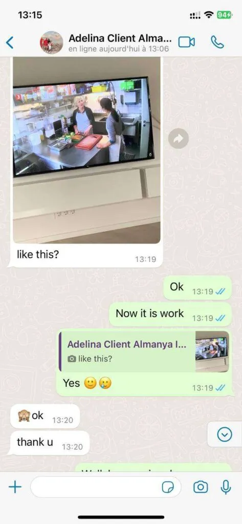 Anonymised WhatsApp support conversation 4